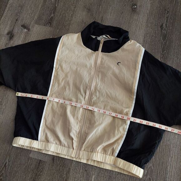 Zyia Active Colorblock Tan Black Lightweight Zip Jacket Size XL - Picture 9 of 9